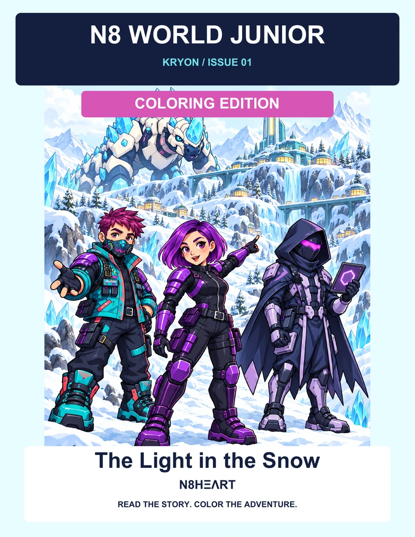 Official cover of The Light in the Snow — Coloring Edition