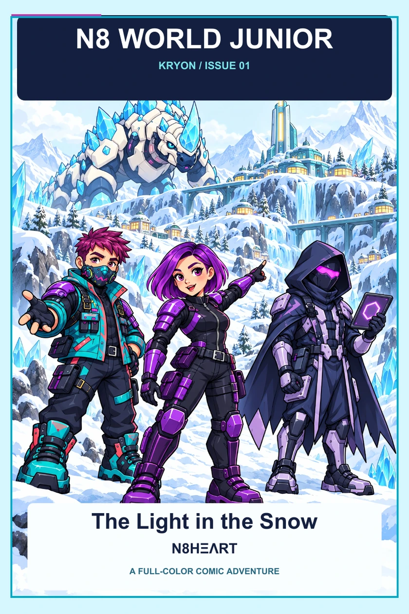 Official full-color cover of The Light in the Snow — N8 WORLD JUNIOR
